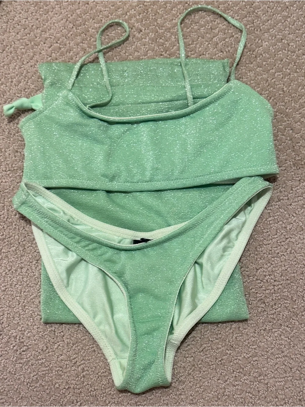 triangl swimwear Mint Sparkle Bikini Set